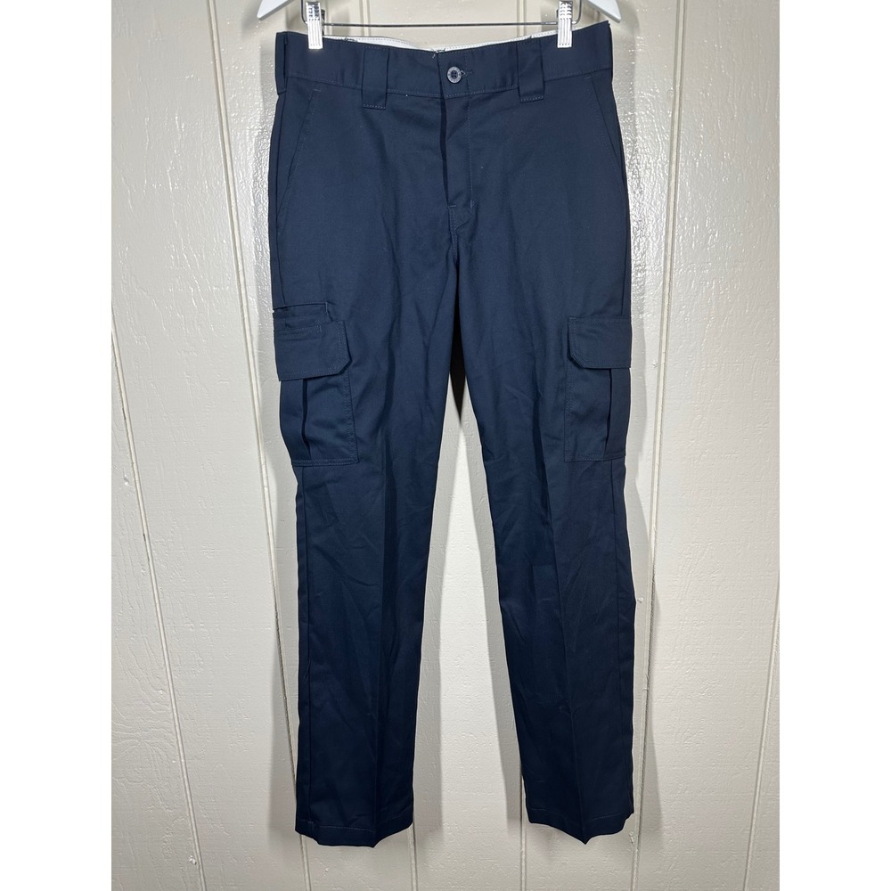 Dickies Cargo Pants Mens 32x34 Navy Flex Regular Straight WP595DN Workwear